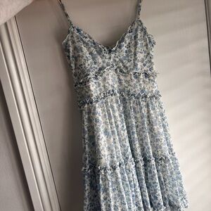 Full Tilt Blue and White Floral Dress